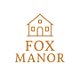 A black background with the words "Fox Manor" written in white.