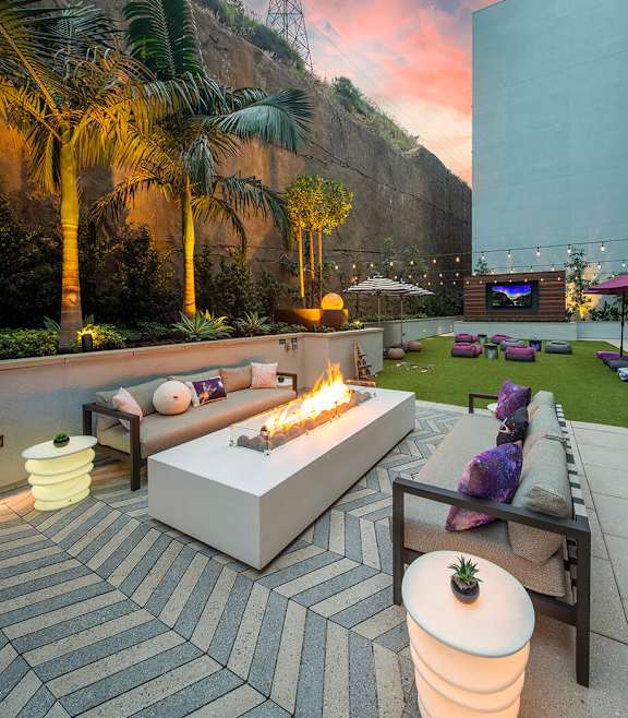 Patio at Rivair Apartment Homes in San Diego CA