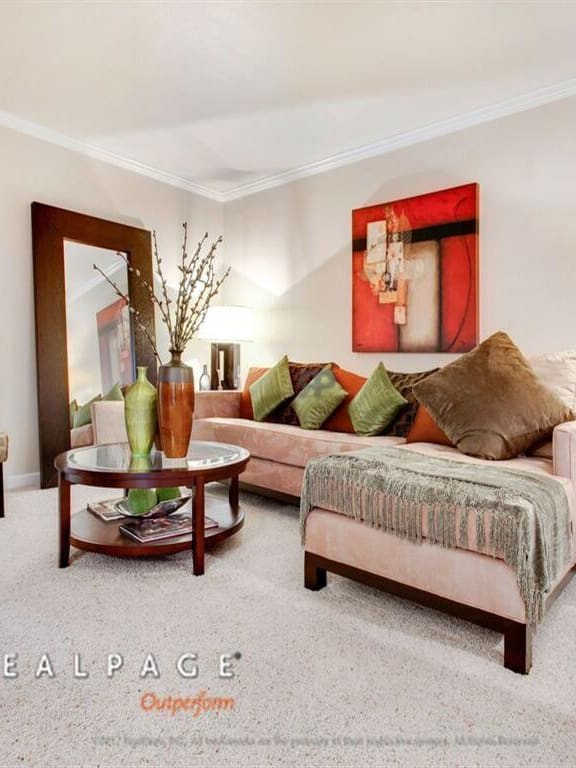 Calming living room, Peninsula Pines Apartments, South San Francisco, CA 