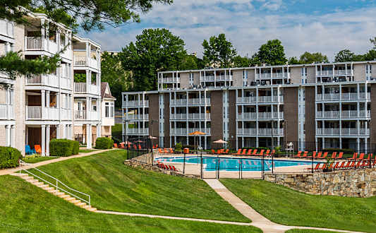 take a dip in the resort style pool