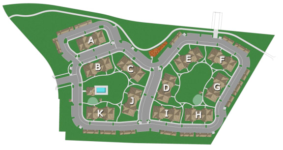 a site plan showing the layout of a parking lot