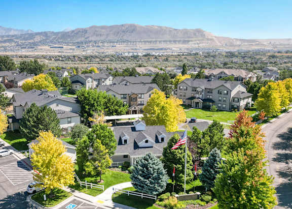Drone View at Bluffs Apartments, Utah, 84065