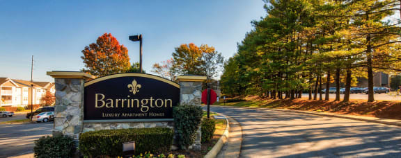 Barrington Apartments Sign