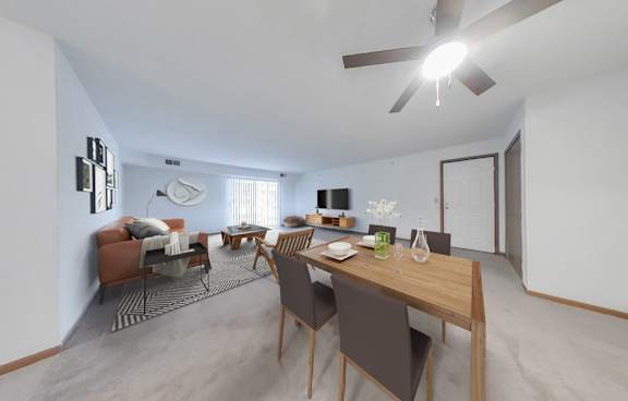 Dining rooms with overhead lighting