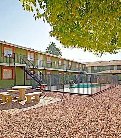 our apartments showcase a beautiful courtyard