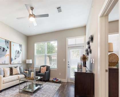 Modern Living Room at Highline Urban Lofts, Cypress, TX