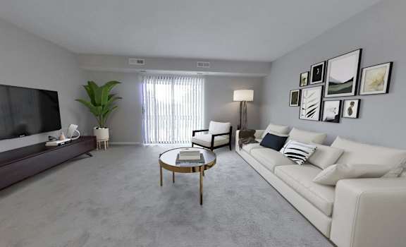 Spacious living rooms