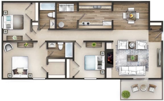 Floor Plan  3BR/2Bath
