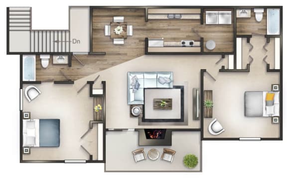 Floor Plan  2BR/2Bath