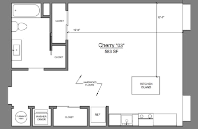  Floor Plan Cherry (Studio)