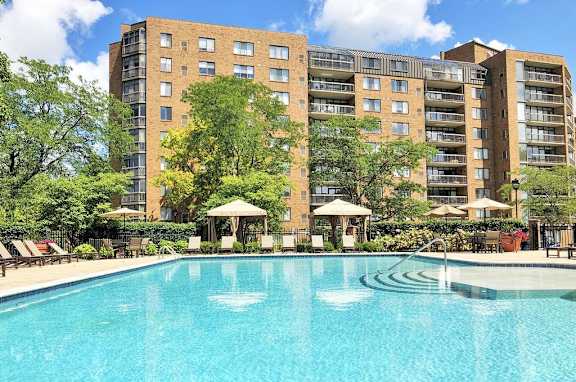 Pool with cabanas and sunshelf