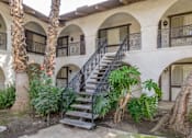 Thumbnail 3 of 22 - Backyard Of property With Staircase at Barcelona Apartments, Visalia
