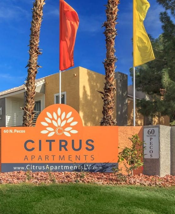 monument sign at Citrus Apartments, Las Vegas, Nevada