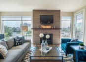 Thumbnail 29 of 35 - Fireplace at Union West Apartments in Lakewood, CO