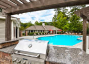 Thumbnail 25 of 40 - Pool and Grilling Area at Addison on Cobblestone, Fayetteville, GA, 30215