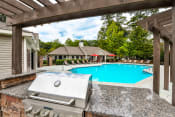 Thumbnail 25 of 38 - Pool and Grilling Area at Addison on Cobblestone, Fayetteville, GA, 30215
