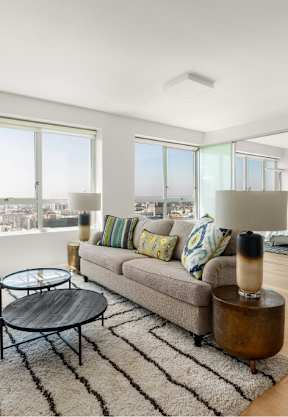 Modern Living Area at The View, Los Angeles, 90005