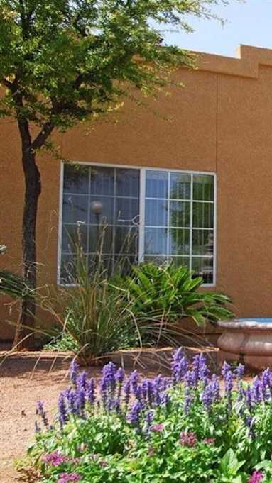 Fountain in garden at Las Villas De Kino Apartments, Arizona, 85706