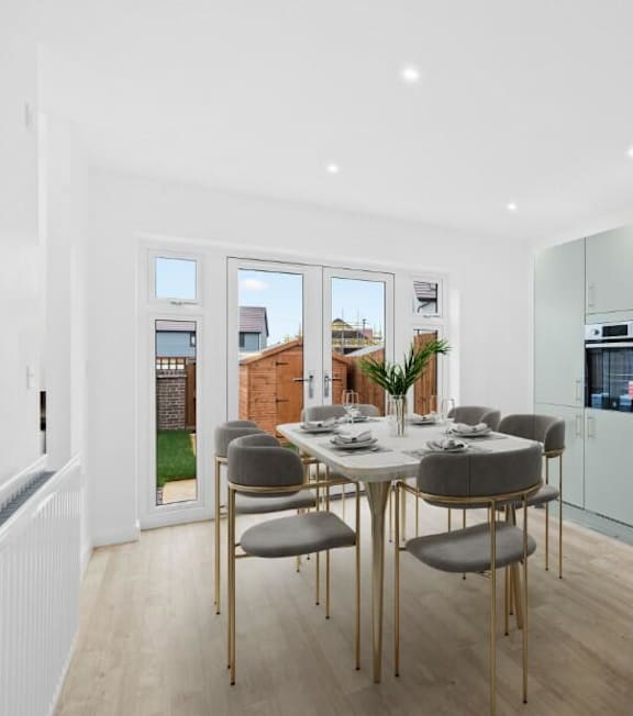 modern kitchen at The Farriers Apartments, Milton Keynes, MK8 1LS