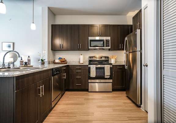 Emerson at Buda Apartments in Buda, Texas Model Kitchen