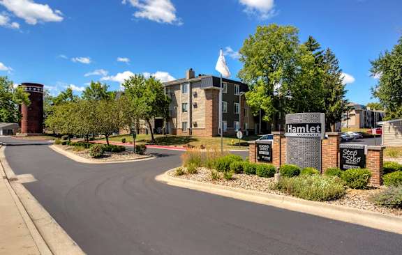 Exterior Street at Hamlet Apartments, Iowa, 50265