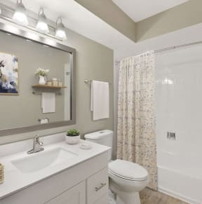 a bathroom with a sink toilet and a shower