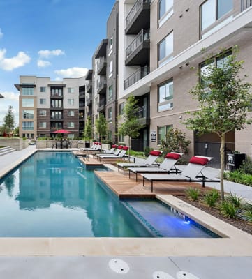 Amenities-Extensive Resort Inspired Pool at Berkshire Auburn in North Dallas TX