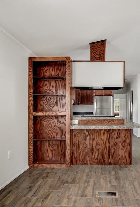 open concept kitchen and living room at Forest Vista, La Porte, TX