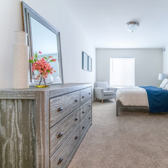 Modern Living Room at Oliver Apartments, Temperance, MI, 48182