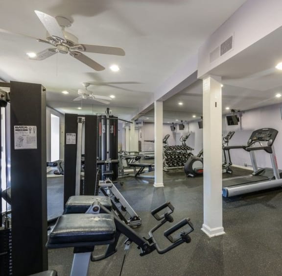 Fitness Center With Updated Equipment at The Summit at Avent Ferry Apartments, 1025 Avent Hill, Raleigh