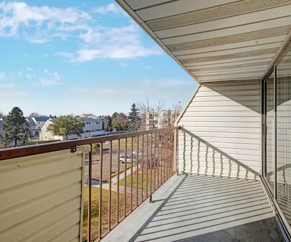 The view from the balcony at Cedar Gardens Apartments. 