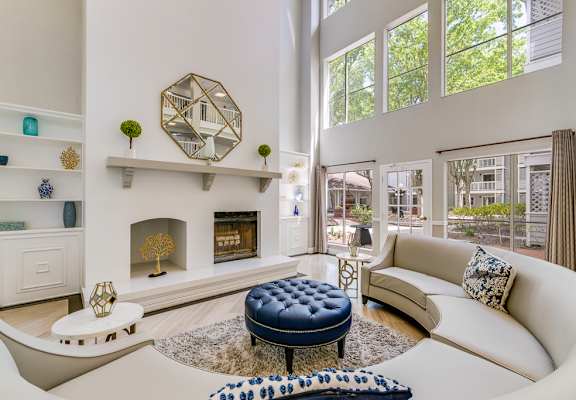 Modern living room at Aventine at Lantana - 55+ Active Adult Apartments, Lantana