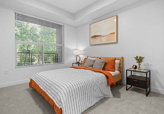Modern Bedroom at Lotus Riverwalk Apartments, Utah, 84401