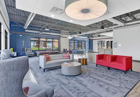 our apartments showcase a naturally lit living room