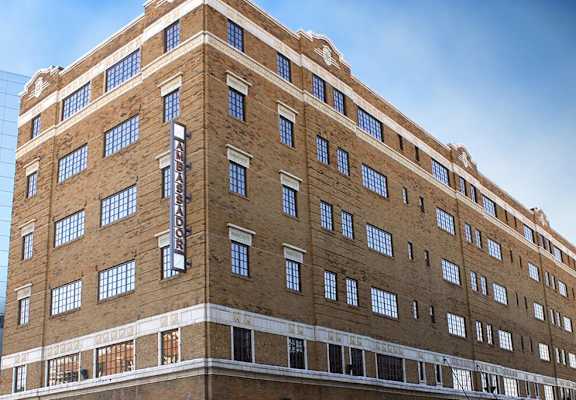 Exterior view of building at The Ambassador at Library Square, 39 E 9th Street, Indianapolis