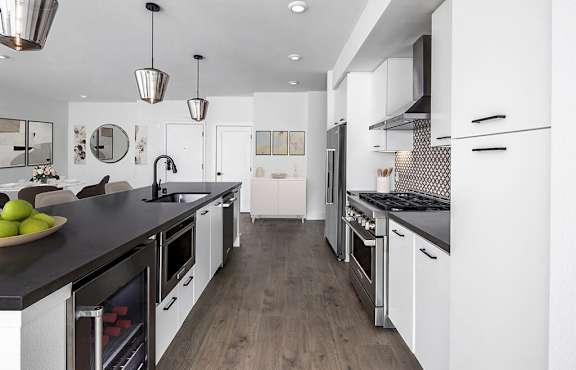 Kitchen at Chromatic Flats Apartments in San Diego CA
