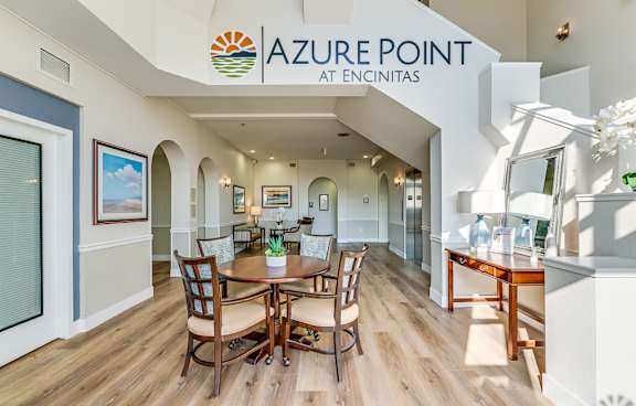 Lobby area at Azure Point at Encinitas - 55+ Active Adult Apartments, Encinitas, CA