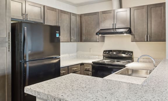 Vacant Kitchen at Woodcreek Apartments in Las Vegas NV