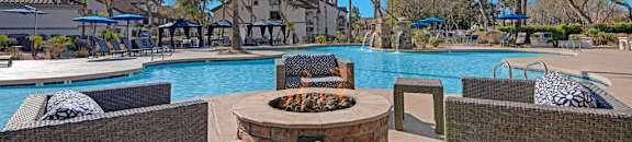 Poolside Firepit | The Catherine Townhomes in Scottsdale