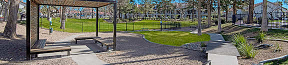 Covered Benches | The Catherine Townhomes in Scottsdale