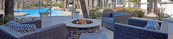 Poolside Firepit | The Catherine Townhomes in Scottsdale