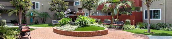 Beautiful Courtyard Seating at Lombardi Apartments, Woodland Hills, 91367