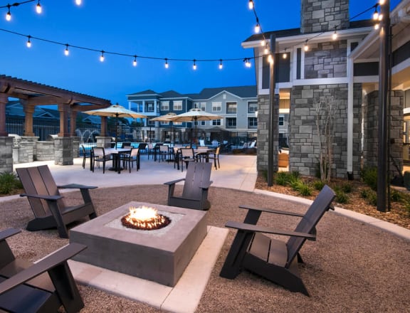 Outdoor Firepit Patio at Watermark at Steele Crossing, Fayetteville, 72703
