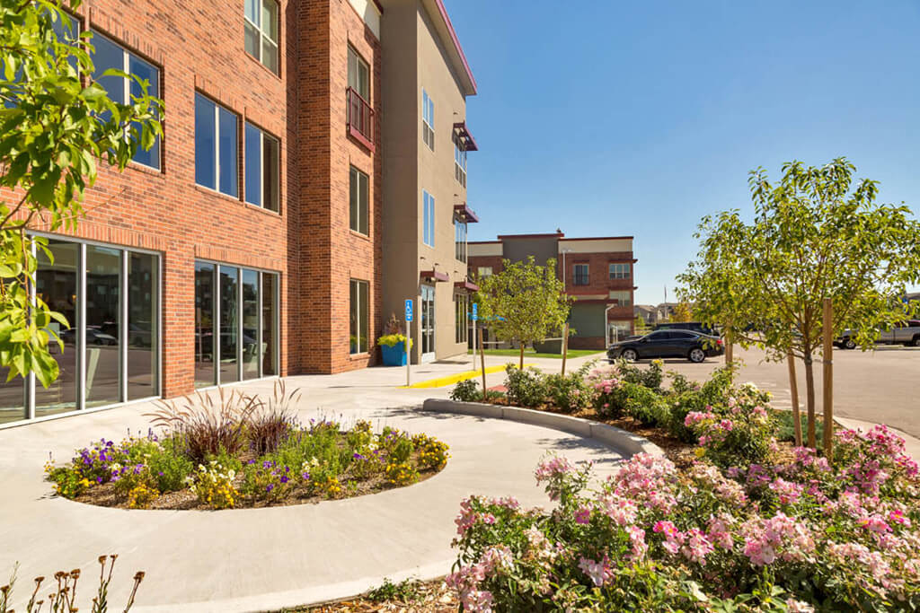 Westwood Green leasing office front entrance - Lakewood, CO