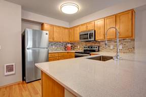 Echo Lake Kitchen with Stainless Steel Fixtures| Apartments For Rent Shoreline WA | Echo Lake