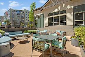Pool Deck with Lounge Area | Apartments For Rent In Shoreline WA | Echo Lake