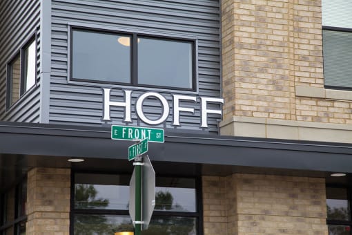 Hoff building sign