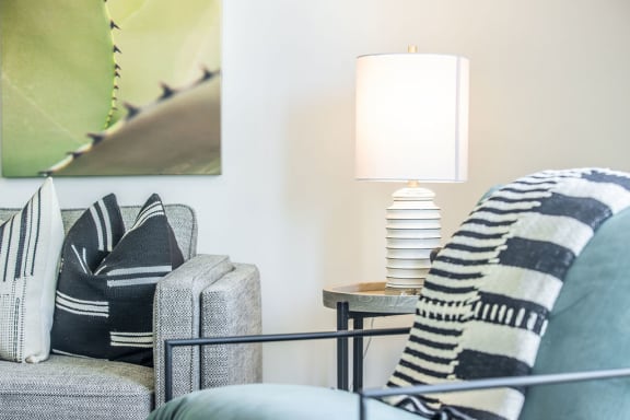 Living Space with Attached Balcony at 401 Oberlin, Raleigh, NC