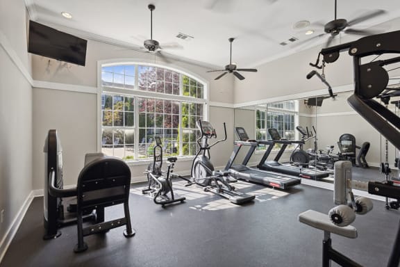 Fitness center at Lakeside Vista Apartments in Kennesaw GA
