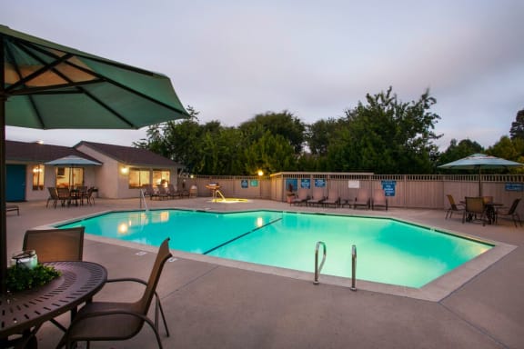 Swimming Pool at Oceanwood Apartments, Lompoc, California